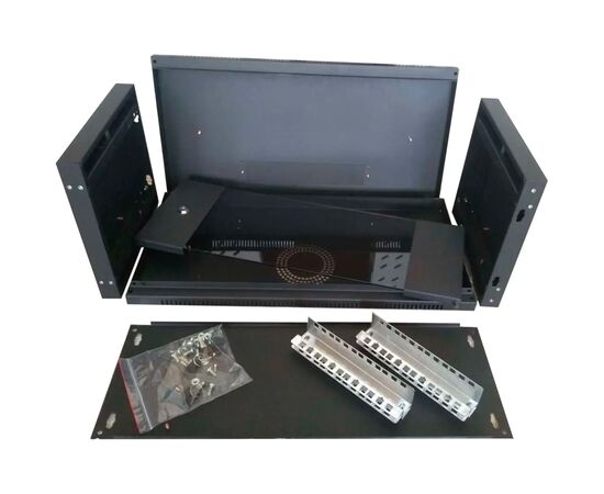 Шафа настінна Hypernet 4U 19" 600x450 (WMNC-4U-FLAT-BLACK), зображення 5 Шафа настінна Hypernet 4U 19" 600x450 (WMNC-4U-FLAT-BLACK), зображення 5
