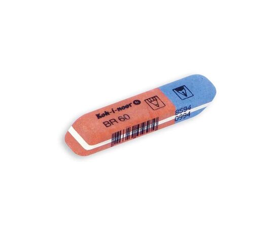 Гумка Koh-i-Noor комбінована BlueStar, 6521/60 (полібег 2 шт) (6521/60/2/P)