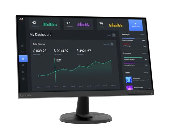Монітор Lenovo D24-40 (67A2KAC6UA), зображення 2 Монітор Lenovo D24-40 (67A2KAC6UA), зображення 2