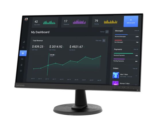 Монітор Lenovo D24-40 (67A2KAC6UA), зображення 3 Монітор Lenovo D24-40 (67A2KAC6UA), зображення 3