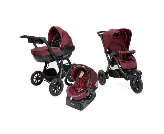 Коляска Chicco 3 в 1 Trio Activ3 вишньова (79270.82)