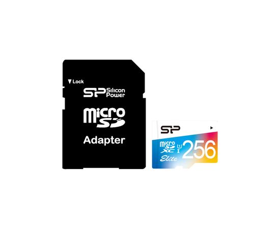 Карта памяти Silicon Power 256Gb microSDXC class 10 UHS-I U1 (SP256GBSTXBU1V10SP), изображение 2 Карта памяти Silicon Power 256Gb microSDXC class 10 UHS-I U1 (SP256GBSTXBU1V10SP), изображение 2