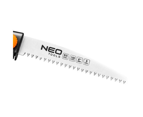 Ножовка Neo Tools 150мм, висувне полотно, 3D зуби, сталь 65Mn (42-100), изображение 2 Ножовка Neo Tools 150мм, висувне полотно, 3D зуби, сталь 65Mn (42-100), изображение 2