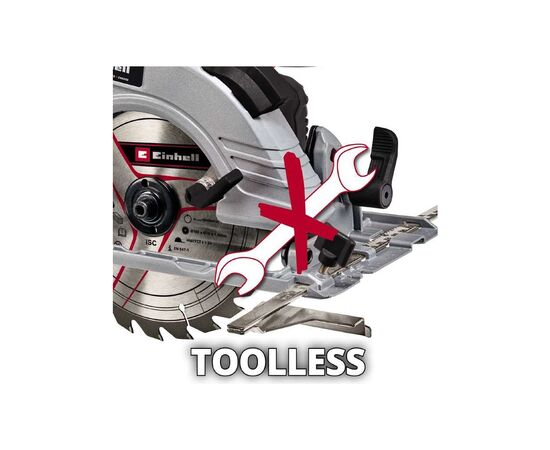 Дисковая пила Einhell TE-CS 18/190 Li BL - Solo акум., PXC, 18В, диск 190х20 мм (без АКБ та ЗП) (4331210), изображение 4