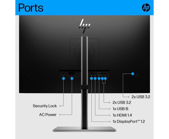 Монитор HP E27 G5 (6N4E2AA), изображение 4 Монитор HP E27 G5 (6N4E2AA), изображение 4
