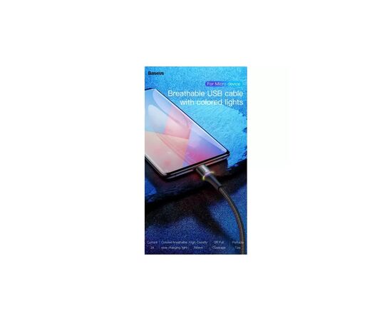 Дата кабель USB 2.0 AM to Micro 5P 1.0m Black Baseus (468717), изображение 2 Дата кабель USB 2.0 AM to Micro 5P 1.0m Black Baseus (468717), изображение 2