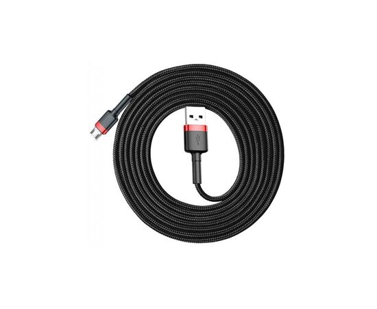 Дата кабель USB 2.0 AM to Micro 5P 1.0m Black-Red Baseus (514488), изображение 2 Дата кабель USB 2.0 AM to Micro 5P 1.0m Black-Red Baseus (514488), изображение 2