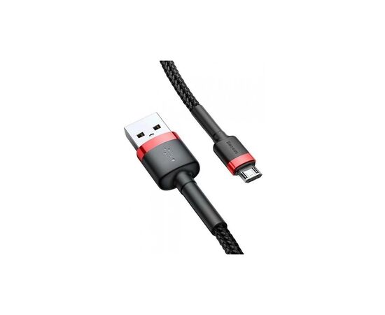 Дата кабель USB 2.0 AM to Micro 5P 1.0m Black-Red Baseus (514488), изображение 3 Дата кабель USB 2.0 AM to Micro 5P 1.0m Black-Red Baseus (514488), изображение 3