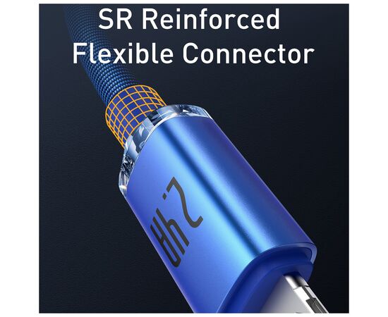 Дата кабель USB 2.0 AM to Lightning 1.2m 2.4A Blue Baseus (948086), изображение 6 Дата кабель USB 2.0 AM to Lightning 1.2m 2.4A Blue Baseus (948086), изображение 6