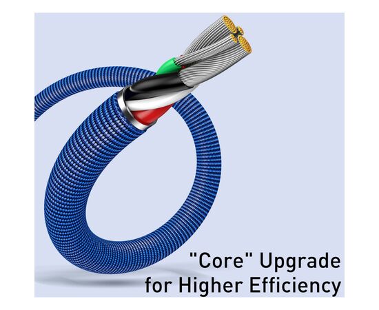 Дата кабель USB 2.0 AM to Lightning 1.2m 2.4A Blue Baseus (948086), изображение 7 Дата кабель USB 2.0 AM to Lightning 1.2m 2.4A Blue Baseus (948086), изображение 7