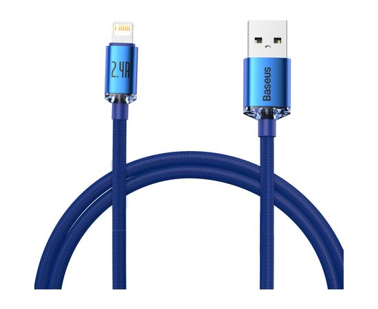 Дата кабель USB 2.0 AM to Lightning 1.2m 2.4A Blue Baseus (948086)