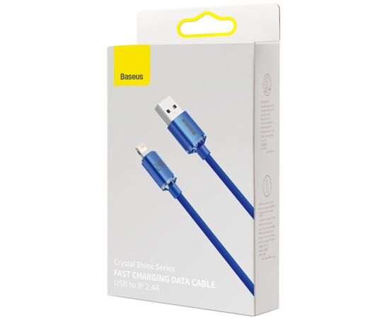 Дата кабель USB 2.0 AM to Lightning 2.0m 2.4A Blue Baseus (948089), изображение 2 Дата кабель USB 2.0 AM to Lightning 2.0m 2.4A Blue Baseus (948089), изображение 2