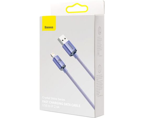 Дата кабель USB 2.0 AM to Lightning 2.0m 2.4A Purple Baseus (948090), изображение 2 Дата кабель USB 2.0 AM to Lightning 2.0m 2.4A Purple Baseus (948090), изображение 2
