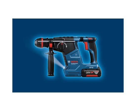 Перфоратор Bosch GBH 187-LI ONE Chuck, 2*5Ah, 2.4 Дж, 980 об/v, 2.9 кг (0.611.923.121), изображение 8 Перфоратор Bosch GBH 187-LI ONE Chuck, 2*5Ah, 2.4 Дж, 980 об/v, 2.9 кг (0.611.923.121), изображение 8
