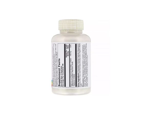 Минералы Solaray Аспартат Магния, Magnesium Asporotate, 400 мг, 180 Капсул (SOR-13223), изображение 2 Минералы Solaray Аспартат Магния, Magnesium Asporotate, 400 мг, 180 Капсул (SOR-13223), изображение 2