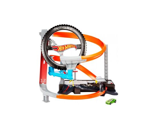Автотрек Hot Wheels Гонки в шиномонтажной (GJL16), изображение 3 Автотрек Hot Wheels Гонки в шиномонтажной (GJL16), изображение 3