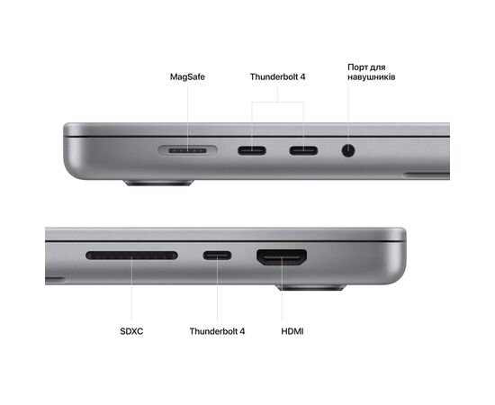 Ноутбук Apple MacBook Pro 16 M2 Pro A2780 Space Grey (Z174000MZ), зображення 6 Ноутбук Apple MacBook Pro 16 M2 Pro A2780 Space Grey (Z174000MZ), зображення 6