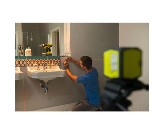 Лазерный нивелир Ryobi RBCLLR1 до 10м, перекрестный, красный луч (5133004863), изображение 7 Лазерный нивелир Ryobi RBCLLR1 до 10м, перекрестный, красный луч (5133004863), изображение 7