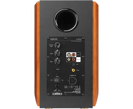Акустическая система Edifier S1000W 120W Bluetooth Wi-Fi Hi-Res Brown (S1000W), изображение 3 Акустическая система Edifier S1000W 120W Bluetooth Wi-Fi Hi-Res Brown (S1000W), изображение 3