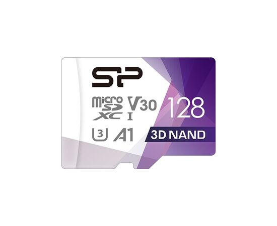 Карта памяти Silicon Power 128Gb microSDXC U3 A1 V30 Superior Color 100R/80W + adapter (SP128GBSTXDU3V20AB), изображение 2 Карта памяти Silicon Power 128Gb microSDXC U3 A1 V30 Superior Color 100R/80W + adapter (SP128GBSTXDU3V20AB), изображение 2