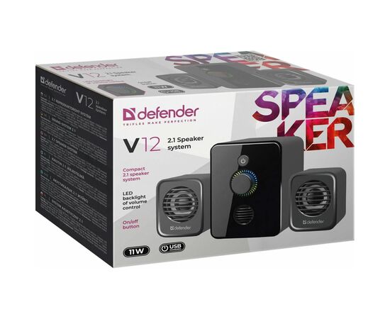 Акустическая система Defender V12 USB Black (65212), изображение 5