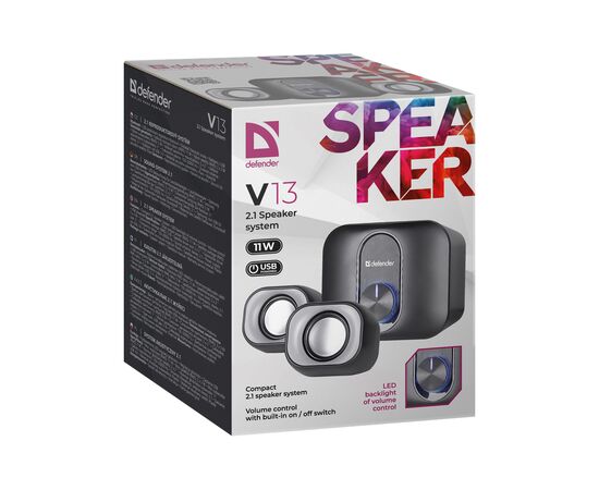 Акустическая система Defender V13 USB Black/Grey (65213), изображение 4