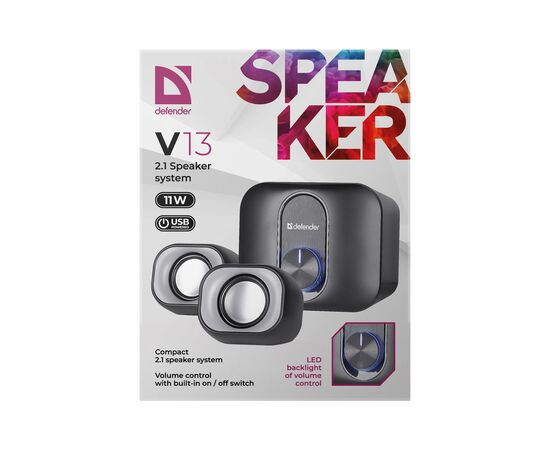 Акустическая система Defender V13 USB Black/Grey (65213), изображение 5