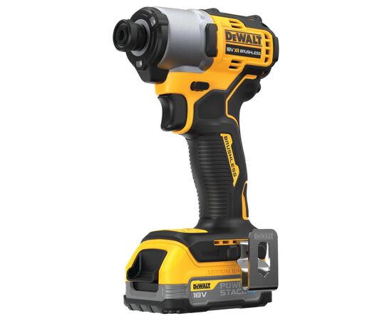 Шуруповерт DeWALT 18 В XR Li-lon PowerStack 1.7Ah, 192 Нм, кейс TSTAK (DCF840E1T), зображення 2 Шуруповерт DeWALT 18 В XR Li-lon PowerStack 1.7Ah, 192 Нм, кейс TSTAK (DCF840E1T), зображення 2