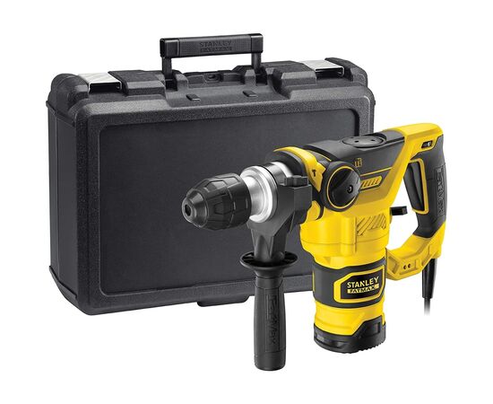 Перфоратор Stanley SDS-Plus, 1250 Вт, 3.5 Дж, 850 об/мин, кейс (FME1250K), изображение 2 Перфоратор Stanley SDS-Plus, 1250 Вт, 3.5 Дж, 850 об/мин, кейс (FME1250K), изображение 2