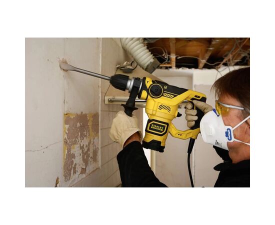 Перфоратор Stanley SDS-Plus, 1250 Вт, 3.5 Дж, 850 об/мин, кейс (FME1250K), изображение 5 Перфоратор Stanley SDS-Plus, 1250 Вт, 3.5 Дж, 850 об/мин, кейс (FME1250K), изображение 5