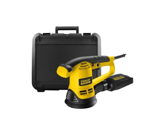 Шлифовальная машина Stanley FatMax, 480W, 4000-12000 об/мин, диск 125 мм, 3,9 кг, кейс (FME440K), изображение 2 Шлифовальная машина Stanley FatMax, 480W, 4000-12000 об/мин, диск 125 мм, 3,9 кг, кейс (FME440K), изображение 2