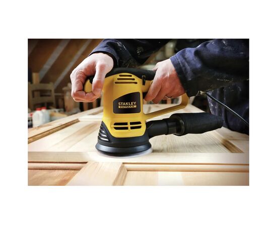 Шлифовальная машина Stanley FatMax, 480W, 4000-12000 об/мин, диск 125 мм, 3,9 кг, кейс (FME440K), изображение 4 Шлифовальная машина Stanley FatMax, 480W, 4000-12000 об/мин, диск 125 мм, 3,9 кг, кейс (FME440K), изображение 4