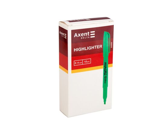 Маркер Axent Highlighter 2-4 мм клиновидный зеленый (D2503-04), изображение 2 Маркер Axent Highlighter 2-4 мм клиновидный зеленый (D2503-04), изображение 2