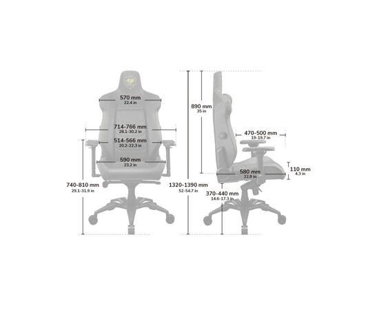 Кресло игровое Cougar Armor EVO Royal, изображение 5 Кресло игровое Cougar Armor EVO Royal, изображение 5