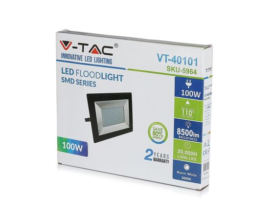 Прожектор V-TAC LED 100W, SKU-5966, E-series, 230V, 6500К (3800157625593), изображение 11 Прожектор V-TAC LED 100W, SKU-5966, E-series, 230V, 6500К (3800157625593), изображение 11