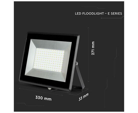 Прожектор V-TAC LED 100W, SKU-5966, E-series, 230V, 6500К (3800157625593), изображение 6 Прожектор V-TAC LED 100W, SKU-5966, E-series, 230V, 6500К (3800157625593), изображение 6