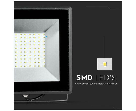 Прожектор V-TAC LED 100W, SKU-5966, E-series, 230V, 6500К (3800157625593), изображение 7 Прожектор V-TAC LED 100W, SKU-5966, E-series, 230V, 6500К (3800157625593), изображение 7