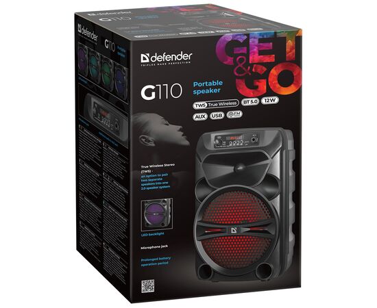 Акустическая система Defender G110 12W Black (65110), изображение 3 Акустическая система Defender G110 12W Black (65110), изображение 3