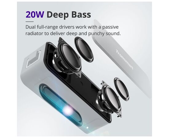 Акустическая система Tronsmart Element T2 Plus Black (357167), изображение 6 Акустическая система Tronsmart Element T2 Plus Black (357167), изображение 6