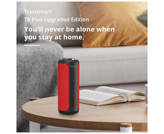 Акустическая система Tronsmart T6 Plus Upgraded Edition Red (367786), изображение 2 Акустическая система Tronsmart T6 Plus Upgraded Edition Red (367786), изображение 2