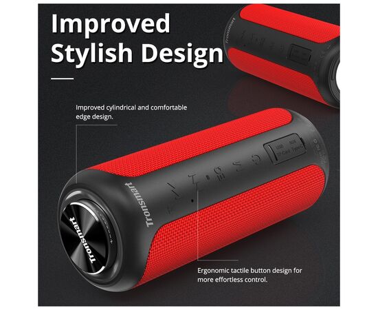 Акустическая система Tronsmart T6 Plus Upgraded Edition Red (367786), изображение 3 Акустическая система Tronsmart T6 Plus Upgraded Edition Red (367786), изображение 3