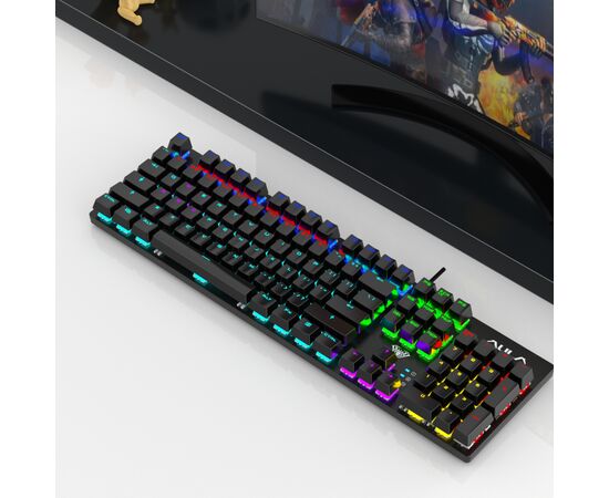 Клавиатура Aula S2022 Keycap KRGD Blue USB UA Black (6948391240527), изображение 8 Клавиатура Aula S2022 Keycap KRGD Blue USB UA Black (6948391240527), изображение 8