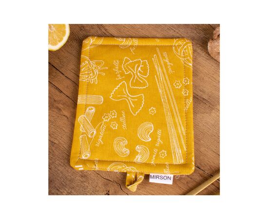 Кухонна прихватка MirSon рогожа/напівпанама №201 - Yellow paste (2200006753810), зображення 2