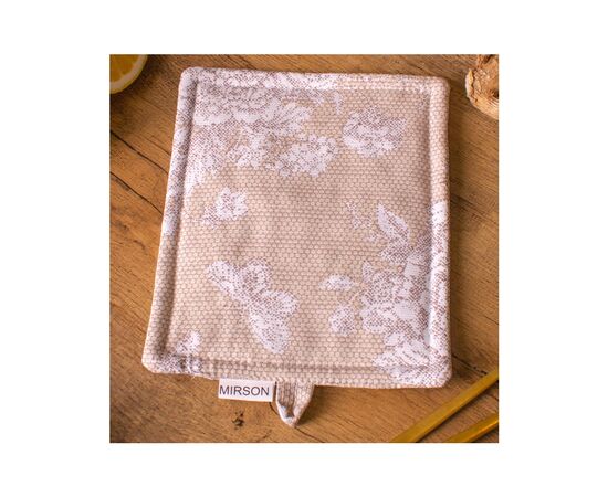 Кухонна прихватка MirSon рогожа/напівпанама №207 - Cream flowers (2200006754053), зображення 2 Кухонна прихватка MirSon рогожа/напівпанама №207 - Cream flowers (2200006754053), зображення 2
