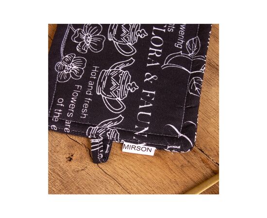 Кухонна прихватка MirSon рогожа/напівпанама №216 - Black flowers (2200006754411), зображення 3 Кухонна прихватка MirSon рогожа/напівпанама №216 - Black flowers (2200006754411), зображення 3