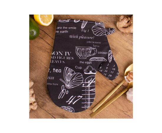 Кухонна прихватка MirSon рогожа/напівпанама №216 - Black flowers (2200006754428), зображення 2 Кухонна прихватка MirSon рогожа/напівпанама №216 - Black flowers (2200006754428), зображення 2