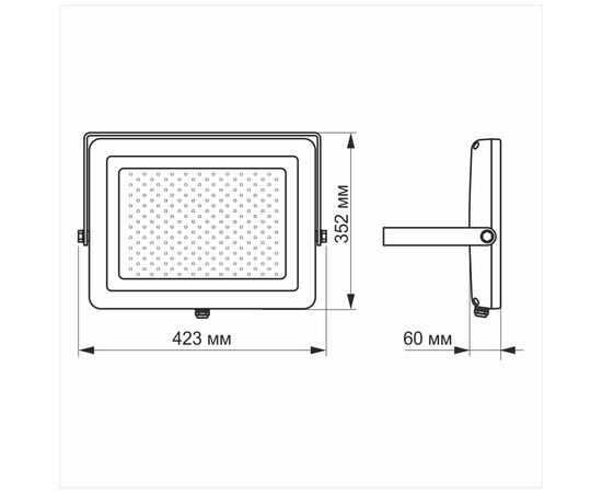 Прожектор Videx LED PREMIUM 150W 5000K 220V White (VL-F1505W), изображение 3 Прожектор Videx LED PREMIUM 150W 5000K 220V White (VL-F1505W), изображение 3