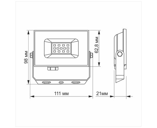 Прожектор TITANUM LED 10W 6000K TLF106 220V (TLF106), изображение 3 Прожектор TITANUM LED 10W 6000K TLF106 220V (TLF106), изображение 3