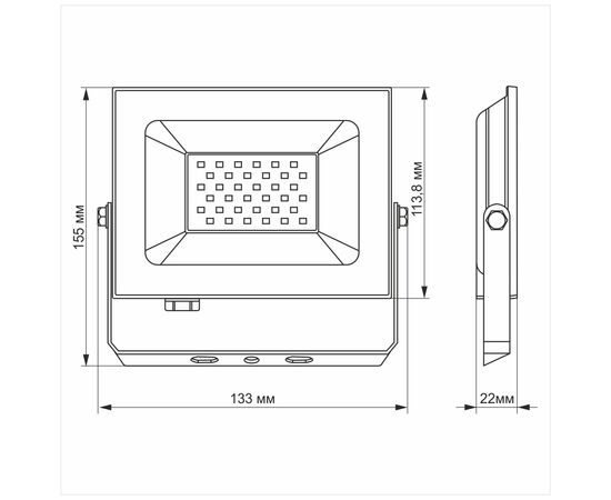 Прожектор TITANUM LED 30W 6000K TLF306 220V (TLF306), изображение 3 Прожектор TITANUM LED 30W 6000K TLF306 220V (TLF306), изображение 3