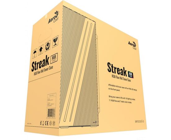 Корпус AeroCool Streak-A-BK-v1 (4718009158573), изображение 9 Корпус AeroCool Streak-A-BK-v1 (4718009158573), изображение 9